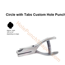 Circle with Tabs custom hole punch shape