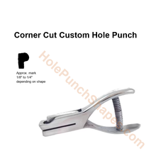 Corner Cut custom hole punch shape