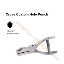 Cross custom hole punch shape