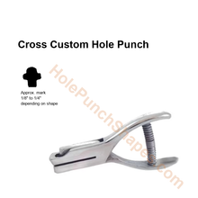 Cross custom hole punch shape