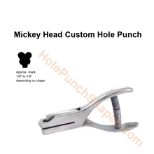 Mickey Head custom hole punch shape