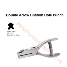 Double Arrow custom hole punch shape