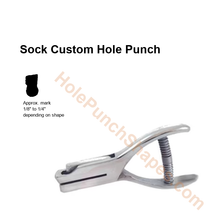 Sock custom hole punch shape