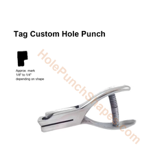 Tag custom hole punch shape