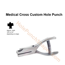 Medical Cross custom hole punch shape