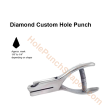 Diamond custom hole punch shape
