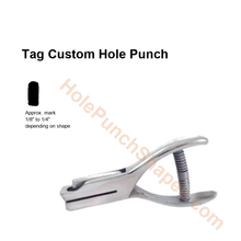 Tag custom hole punch shape