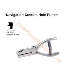 Navigation custom hole punch shape