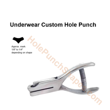 Underwear custom hole punch shape