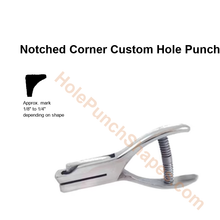 Notched Corner custom hole punch shape