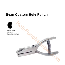 Bean custom hole punch shape