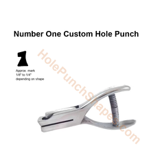 Number One custom hole punch shape