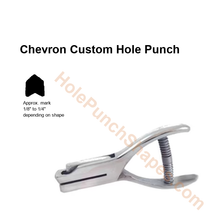 Chevron custom hole punch shape