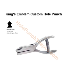 King's Emblem custom hole punch shape