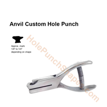 Anvil custom hole punch shape