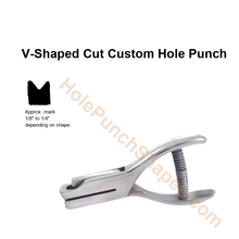 V-Shaped Cut custom hole punch shape