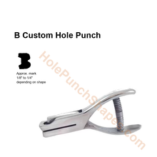 B custom hole punch shape