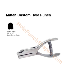 Mitten custom hole punch shape