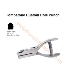 Tombstone custom hole punch shape