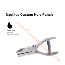 Nautilus custom hole punch shape