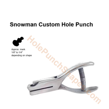 Snowman custom hole punch shape